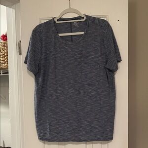 Old Navy Navy Striped Boyfriend Tee